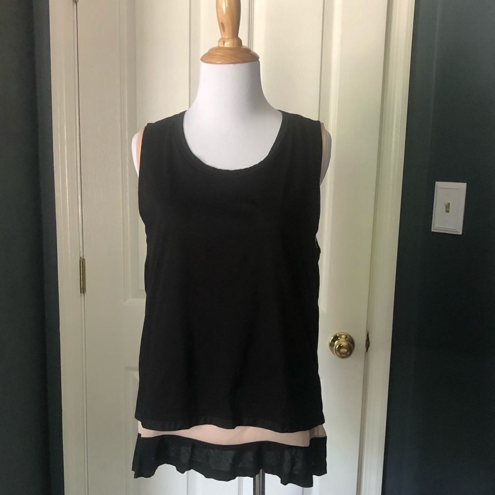 Black and blush J.Crew tank